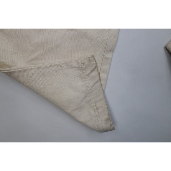 Deadstock Vintage 90s Fila Mens 38x34 Spell Out Baggy Skateboard Jeans Cream - Picture 5 of 16